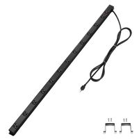 ELECTECK 12-Outlet Heavy Duty Large Power Strip with 10-Foot Long Extension Cord, Wide-Spaced Right-Angle Plug, for Home, Garage, Studio, Office, School and Workshop, Black