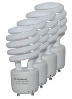 SleekLighting - GU24 23Watt 2700K 1600lm 2 Prong Light Bulbs- UL approved-120v 60Hz - Mini Twist Lock Spiral -Self Ballasted CFL Fluorescent Bulbs- 1600lm Warm White 4 Pack (100 Watt Equ)