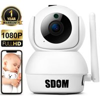 SDOM Baby Monitor Wireless Security Camera-1080P FHD WiFi IP Pet Camera with Two Way Audio Night Vision, Auto-Cruise, Motion Tracker, Activity Alert MicroSD Slot,Cloud Service Indoor Home Dome Camera