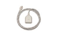360 Electrical 360617 Habitat4.8 Braided w/ 4.8A 4-Port USB extension cord, 6 ft, French Grey