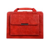 iPad Pro 11 Inch Case 2018, YiMiky PU Leather Stand Cover with Handle Fashion Handbag Case for Girls Multi Angle Viewing Smart Folio Stand Protective Cover for 11'' iPad Pro 11 2018 - Red