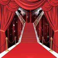 10x10ft Vinyl Photography Backdrop Stage Lighting Red Carpet Background for Wedding Customized Photo Studio Props RM-032