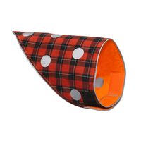 Spot the Dog Orange and Red Puppy Plaid Reversible Reflective Bandana