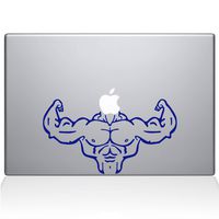 The Decal Guru Body Builder Decal Vinyl Sticker, 13" MacBook Air, Dark Blue (2323-MAC-13A-DB)