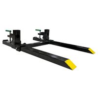 Titan 30" LW Clamp on Pallet Forks w/Adjustable Stabilizer Bar 1500lb Capacity Loader Bucket Skidsteer Tractor
