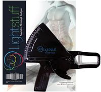 Lightstuff Precision Skinfold Caliper - Propel Your Progress with Easy, Reliable Body Fat Monitoring - Quick Start Guide for Beginners, Detailed Booklet for Advanced Users