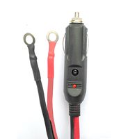 5GAC 12V 15A Male Plug Cigarette Lighter Adapter Power Supply Cord with 25FT 12AWG (Heavy Duty) Cable Wire For Car inverter,Air pump,electric cup