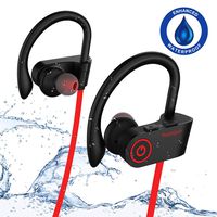 Bluetooth Headphones, IPX7 Waterproof HolyHigh Wireless Earbuds Headphones with Mic,Surround Stereo/Secure Fit, Sport Running Workout Bluetooth Wireless Earbuds Headset Earphones for Android iOS(Red)