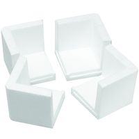 Aviditi PF201MS Foam Corner Protectors for Moving, 3"L x 3"W x 3"H, 3/4" Wall Thickness, White (Pack of 1000)
