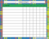 Chore Chart - Plaid: For Children, Toddlers, Teens, Kids, Boys, Girls, 50 pages Notepad, Tear-Off Sheets