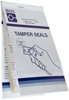 Brady TL-PK-2 0.8" Diameter, B-351 Tamper Resistant Vinyl, Red on White Circle Seals, Legend "Calibration Void If Seal is Broken" (Pack of 300)