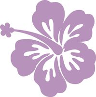 hBARSCI Hawaiian Flower - 5 Inches - for Cars, Trucks, Windows, Laptops, Tablets, Outdoor-Grade 2.5mil Thick Vinyl - Lilac