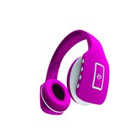 Jade Foldable Wireless Headphones with Built in Mic & Hands Free Remote - Pink
