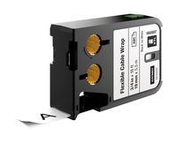 DYMO 1868807 Flexible Cable Wrap, 19mm, Black on White