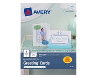 Avery Quarter-Fold Greeting Cards for Inkjet Printers, 4.25 x 5.5 inches, White, Pack of 20 (3266)