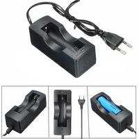 FidgetKute 3800mAH BRC 3.7v 18650 Battery Rechargeable Li-ion Battery Charger EU Plug Black