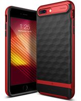 Caseology Parallax for Apple iPhone 8 Plus Case (2017) / for iPhone 7 Plus Case (2016) - Award Winning Design - Black/Red