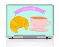 Meffort Inc Personalized Laptop Notebook Skin Sticker Cover Art Decal, Customized with Your Name (17 Inch, Breakfast)