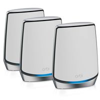 NETGEAR Orbi Whole Home Tri-Band Mesh WiFi 6 System (RBK853) - Router with 2 Satellite Extenders | Coverage up to 7,500 sq. ft. and 60+ Devices | 11AX Mesh AX6000 WiFi (Up to 6Gbps)