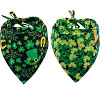 KZHAREEN 2 Pack St. Patrick's Day Dog Bandana Reversible Triangle Bibs Scarf Accessories for Dogs Cats Pets Animals
