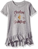 NBA by Outerstuff NBA Newborn & Infant Cleveland Cavaliers Claim to Fame Ruffle Dress, Heather Grey, 3T