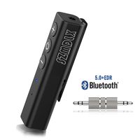 SZMDLX Bluetooth 5.0 Receiver, Portable Clip Wireless Audio Aux Adapter Bluetooth Car Kit (Voice Assistant, A2DP, Built-in Microphone for Home/Car Audio with 3.5mm Stereo Output)