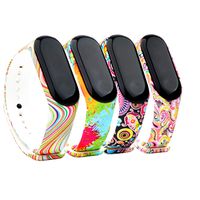 honecumi Colorful Strap Replacement for Xiaomi 3 Watch Band Wrist Strap Bracelet Adjustable Pattern Xiaomi Mi Band 3 Smartwatch Strap Bands for Men&Women-Xiaomi 3 Wrist Band-4 pcs