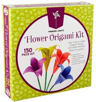 Kids Origami Paper Folding Kit: Girls Multi Color Foldable Paper For Flowers With Decorative Charms and Accessories - Craft Supplies Set With Instruction Book - Beginner, Intermediate and Advanced