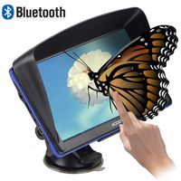 Xgody 7 Inch Trucking GPS Navigation System 8GB Support TF Card BT with Sun Shade  Capacitive Touchscreen SAT NAV Car GPS Navigation Lifetime Map Updates Speed Limit Displays