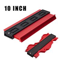 Contour Gauge Duplicator 10 Inch Profile Gauge Measure Ruler Contour Duplicator Irregular Plastic Profile Copy Gauge Shape Duplicator for Precise Measurement Tiling Laminate Profile Gauge Tool (Red)
