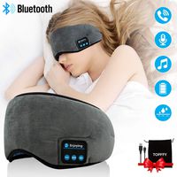 Wireless Sleeping Headphones,Bluetooth Sleeping Headphones Stereo Bluetooth Sleep Eye Mask Wireless Headphones Music Travel Sleeping Headsets with Microphone Handsfree Sleep Eye Shades (Gray)