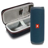 JBL FLIP 5 Portable Speaker IPX7 Waterproof On-The-Go Bundle with gSport Deluxe Hardshell Case (Blue)