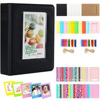 Big Trend 2x3 Inch Photo Paper Film Album Set for Fujifilm Instax Mini Camera, Polaroid Snap, Z2300, SocialMatic Instant Cameras & Zip Instant Printer (Black, 64 Pockets)