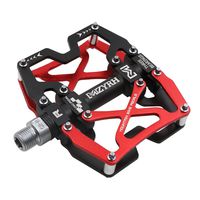 MZYRH Mountain Bike Pedals, Ultra Strong Colorful CNC Machined 9/16" Cycling Sealed 3 Bearing Pedals(Red 3 Bearings)