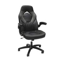 OFM Essentials Collection Racing Style Bonded Leather Gaming Chair, in Gray