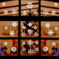 Snowflake Window Clings Decorations, Christmas Window Clings for Glass Windows, Mirrors and Patio Doors, Large Snowflake Window Stickers for Xmas Party Winter Holiday Decoration, 78 pcs