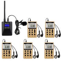 Retekess Tour Guide System Church Interpretation with 0.2W Low Power FM transmitter and Portable AM FM Radio Receivers Support Microphone AUX Input