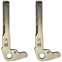 qualitykeylessplus Two Replacement Uncut Blade Blanks for Mercedes Smart Remote with Free KEYTAG