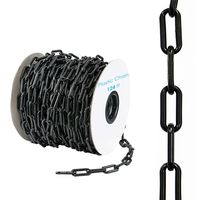 Houseables Plastic Chain, Safety Barrier, 124 Foot, 2" Links, Light Weight, UV Protected, Accessory for Crowd Control, Queue Line, Decoration, Chains Link Fence (Black)