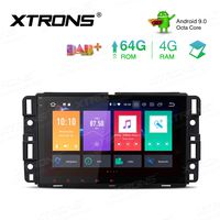 XTRONS 8 Inch Android 9.0 Car Stereo Radio Player Octa Core 4G RAM 64G ROM GPS Navigation Multi-Touch Screen Head Unit Supports Screen Mirroring WiFi OBD2 DVR TPMS for GMC Chevrolet Hummer