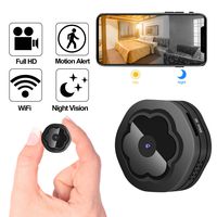 Mini WiFi Hidden Camera，Wireless Spy Camera HD 1080P Security Camera for Home Nanny Cam with Night Vision Motion Detection, Built-in Magnetic Fit Indoor Outdoor Recording