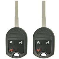 Keyless2Go New Uncut Keyless Remote Head Key Fob Replacement for Ford Fiesta That Use OUC6000022 (2 Pack)