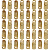 Yiqigou 10 Pairs Gold-Plated 8.0mm 8mm Male Female Banana Plugs Bullet Connector for RC Battery ESC Motor