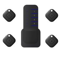 eFamily | Complete Key Finder Tile System | Wireless RF Remote & 4 Receivers Pack | Find Lost Items Backpack Wallet Purse Phone | Long Range Transmitter Tracker Locator