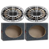 Polk Audio DB691 6x9" 3-Way Marine Audio Coaxial Speakers with Sealed Speaker Boxes