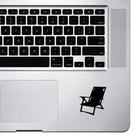 StickAny Palm Series Beach Chair Sticker for MacBook Pro, Chromebook, and Laptops (Black)