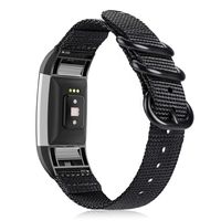 Fintie Band for Fitbit Charge 2, Soft Woven Nylon Sport Replacement Strap Wrist Bands for Fitbit Charge 2 HR Smart Fitness Tracker, Black