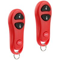 Key Fob Keyless Entry Remote fits Chrysler PT Cruiser Town & Country Voyager/Dodge Caravan Dakota Durango Grand Caravan Ram (Red), Set of 2