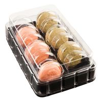 Macaron Box, Macaron To Go Packaging / Container - Holds 12 Macarons - Shock Safe for Transport - 100ct Box - Restaurantware