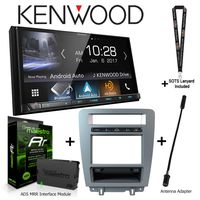 Kenwood DMX7705S 6.95" Media Receiver Apple CarPlay/Android Auto, iDatalink KIT-MUS1 factory integration adapter for select Ford Mustang, ADS-MRR Interface Module, BAA21 Antenna Adapter + SOTS Lanyard